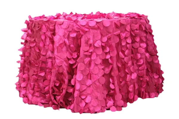 FUSCHIA ROUND FLAMINGO TABLECLOTH 120"