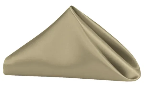 SERVIETTE DE TABLE EN SATIN TAUPE