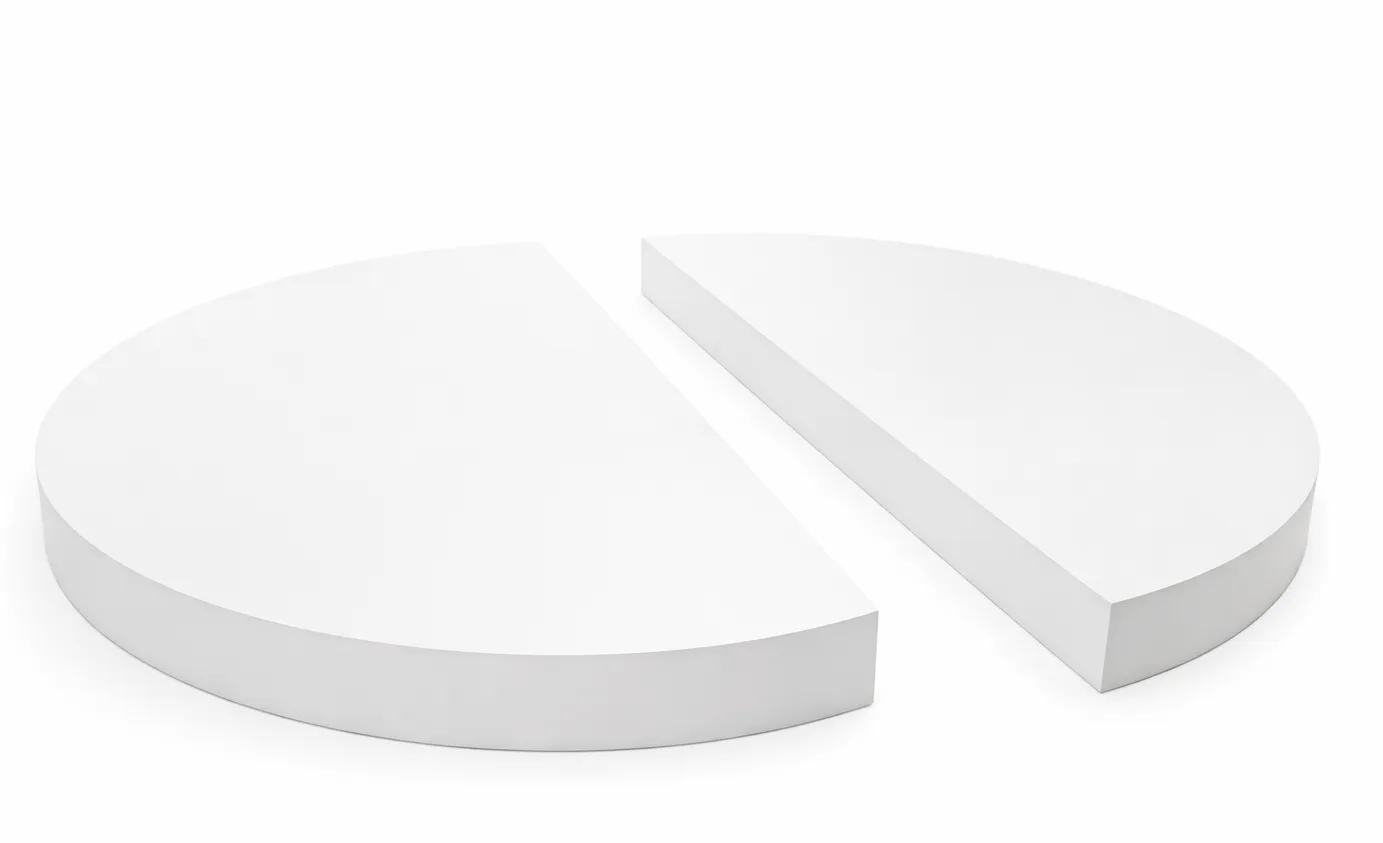 SEMI-ROUND WHITE STAGE 5′ X 10′