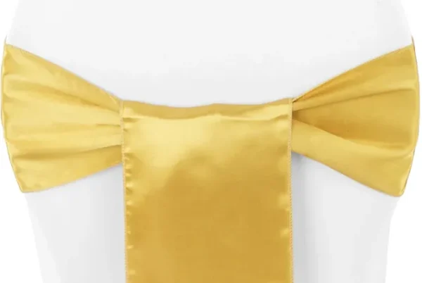 BOUCLE EN SATIN DORÉ BRILLANT