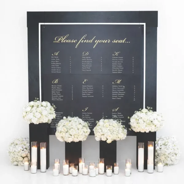 BLACK BRAYA SEATING CHART WALL