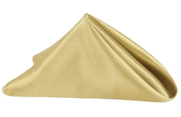 SERVIETTE DE TABLE EN SATIN DORÉ ANTIQUE