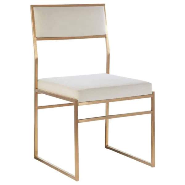 GOLD MONACO CHAIR WITH IVORY CUSHION